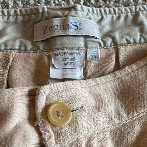 Zegna Sport Beige Tan Cotton Shorts - Sz 38 - Picture 2 of 8